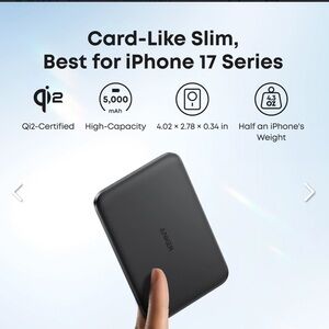 Anker Nano Power Bank (5K, MagGo, Slim), no box no cord, never used